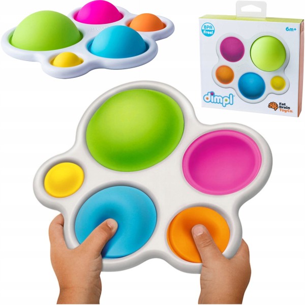 Kolorowe Bąbelki Dimpl Fat Brain Toys – zabawka sensoryczna do wciskania i stymulacji zmysłów