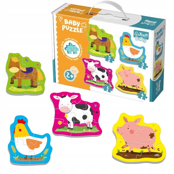Puzzle edukacyjne dla dzieci Baby zwierzęta na wsi Trefl 36070