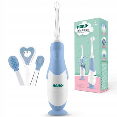 Szczoteczka elektryczna Neno Denti Blue – LED, 4 końcówki, IPX7 Szczoteczka elektryczna Neno Denti Blue – LED, 4 końcówki, IPX7
