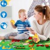 Tablica filcowa farma dla dzieci | Edukacyjna mata z rzepami i zwierzątkami