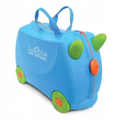 Trunki Terrance – Niebieska Walizka Jeździk dla Dzieci | Lekka, Bezpieczna i Wygodna