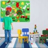 Tablica filcowa farma dla dzieci | Edukacyjna mata z rzepami i zwierzątkami