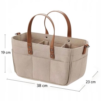 Organizer filcowy XXL beżowy – torba dla mamy i dziecka | Pojemny i elegancki organizer na pieluszki Organizer filcowy XXL beżowy – torba dla mamy i dziecka | Pojemny i elegancki organizer na pieluszki