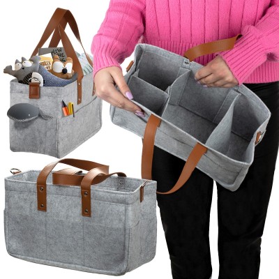 Organizer filcowy XXL szary – torba dla mamy i dziecka | Pojemna i elegancka torba na akcesoria Organizer filcowy XXL szary – torba dla mamy i dziecka | Pojemna i elegancka torba na akcesoria