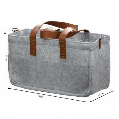 Organizer filcowy XXL szary – torba dla mamy i dziecka | Pojemna i elegancka torba na akcesoria Organizer filcowy XXL szary – torba dla mamy i dziecka | Pojemna i elegancka torba na akcesoria