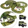 Tor samochodowy Dino Park 230 el – ruchomy tor z dinozaurami tunele i auto terenowe dla dzieci