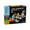 Klocki magnetyczne świecące tor kulkowy 75 el – edukacyjny zestaw z LED i kulkami