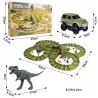 Tor samochodowy Dino Park 230 el – ruchomy tor z dinozaurami tunele i auto terenowe dla dzieci