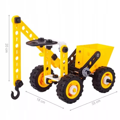 Klocki konstrukcyjne 8w1 pojazdy edukacyjne zestaw 100 elementów z walizką i narzędziami – kreatywna zabawa i nauka dla dzieci