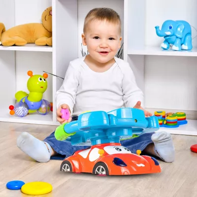 Interaktywna kierownica edukacyjna dla dzieci z projektorem, światłem i dźwiękami – zabawa w prowadzenie auta i nauka