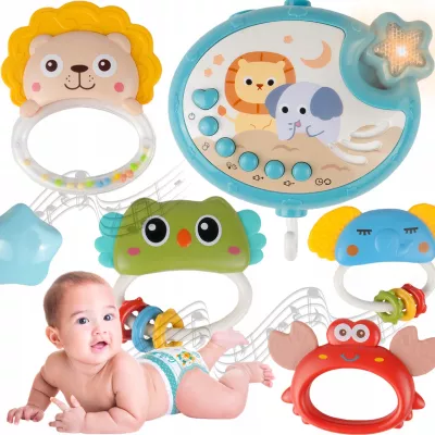 Karuzelka do łóżeczka z projektorem, pozytywką i pilotem – obrotowa 360°, muzyka i światło dla spokojnego snu dziecka