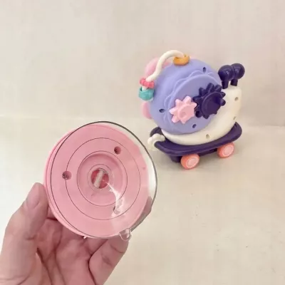 Spinner sensoryczny ślimak z przyssawką – do kąpieli, krzesełka i podłogi | Zabawka edukacyjna rozwijająca zmysły i motorykę