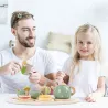 Drewniany zestaw do herbatki dla dzieci – serwis do zabawy z filiżankami i tacą