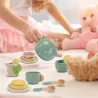 Drewniany zestaw do herbatki dla dzieci – serwis do zabawy z filiżankami i tacą