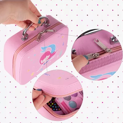 Kuferek kosmetyków Mała Syrenka – zestaw makijażowy dla dzieci | Bezpieczna zabawa, kreatywność i prezent dla dziewczynki