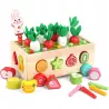 Układanka Montessori Wózek Małego Ogrodnika – zabawa edukacyjna 5w1 dla dzieci