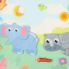 Układanka magnetyczna Montessori Zwierzęta edukacyjne puzzle z 47 magnesami dla dzieci