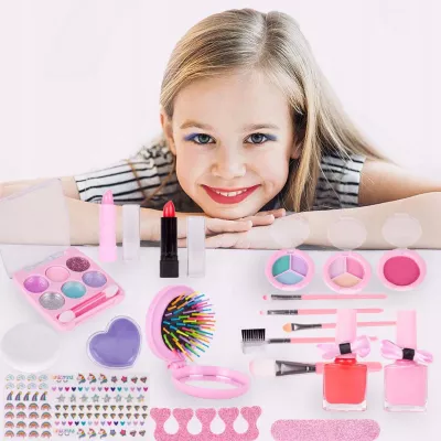 Kuferek kosmetyków Mała Syrenka – zestaw makijażowy dla dzieci | Bezpieczna zabawa, kreatywność i prezent dla dziewczynki