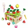 Układanka Montessori Wózek Małego Ogrodnika – zabawa edukacyjna 5w1 dla dzieci