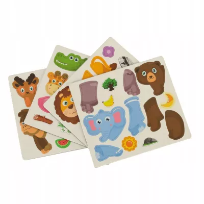 Układanka magnetyczna Montessori Zwierzęta – 47 magnesów, edukacja i zabawa dla dzieci