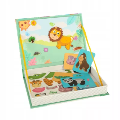 Układanka magnetyczna Montessori Zwierzęta – 47 magnesów, edukacja i zabawa dla dzieci