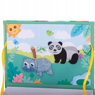 Układanka magnetyczna Montessori Zwierzęta – 47 magnesów, edukacja i zabawa dla dzieci