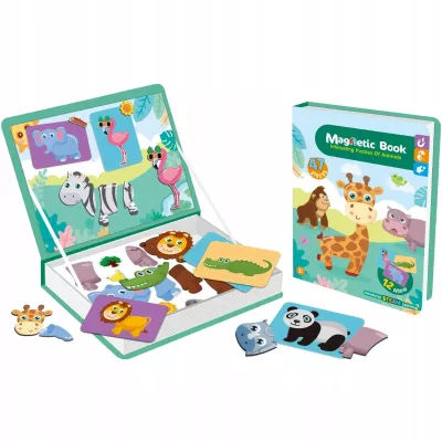 Układanka magnetyczna Montessori Zwierzęta – 47 magnesów, edukacja i zabawa dla dzieci