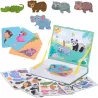 Układanka magnetyczna Montessori Zwierzęta edukacyjne puzzle z 47 magnesami dla dzieci