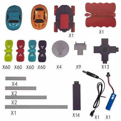 Magiczny Tor Wyścigowy 291 el. – Elastyczny, Świecący w Ciemności Zestaw Konstrukcyjny z LED