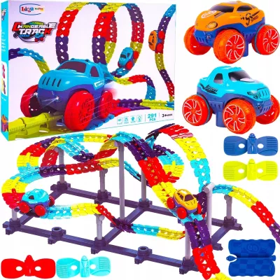 Magiczny Tor Wyścigowy 291 el. – Elastyczny, Świecący w Ciemności Zestaw Konstrukcyjny z LED