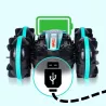 Samochód RC Amfibia ze Sterowaniem Gestami, LED i Saltami 360° – Terenowy Stunt Car