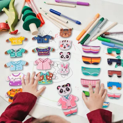 Edukacyjne Puzzle Magnetyczne „Rodzinka” – Kreatywna Zabawa i Nauka dla Dzieci 3+