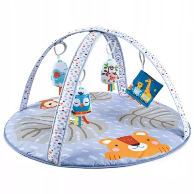 Bawełniana Mata Aktywności 2w1 dla Niemowląt – Do Raczkowania, Siedzenia i Zabawy Sensorycznej