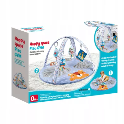 Bawełniana Mata Aktywności 2w1 dla Niemowląt – Do Raczkowania, Siedzenia i Zabawy Sensorycznej