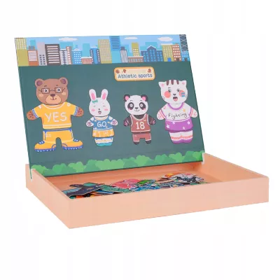 Edukacyjne Puzzle Magnetyczne „Rodzinka” – Kreatywna Zabawa i Nauka dla Dzieci 3+