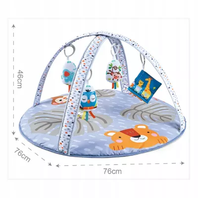 Bawełniana Mata Aktywności 2w1 dla Niemowląt – Do Raczkowania, Siedzenia i Zabawy Sensorycznej