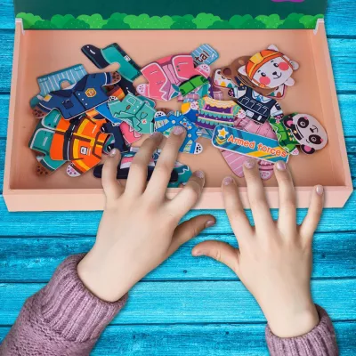 Edukacyjne Puzzle Magnetyczne „Rodzinka” – Kreatywna Zabawa i Nauka dla Dzieci 3+