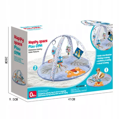 Bawełniana Mata Aktywności 2w1 dla Niemowląt – Do Raczkowania, Siedzenia i Zabawy Sensorycznej