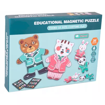 Edukacyjne Puzzle Magnetyczne „Rodzinka” – Kreatywna Zabawa i Nauka dla Dzieci 3+