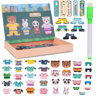 Edukacyjne Puzzle Magnetyczne „Rodzinka” – Kreatywna Zabawa i Nauka dla Dzieci 3+