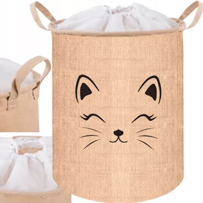 Organizer na zabawki XL 42 l – wytrzymały, składany kosz na ubrania i pranie | Porządek w pokoju dziecka