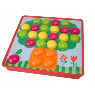 Układanka guzikowa Montessori – edukacyjna mozaika dla dzieci rozwijająca motorykę, kreatywność i koncentrację