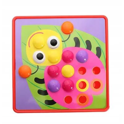 Układanka guzikowa Montessori – edukacyjna mozaika dla dzieci rozwijająca motorykę, kreatywność i koncentrację