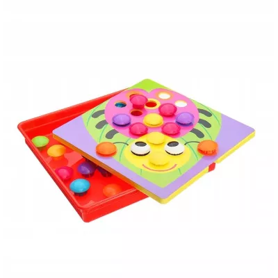 Układanka guzikowa Montessori – edukacyjna mozaika dla dzieci rozwijająca motorykę, kreatywność i koncentrację