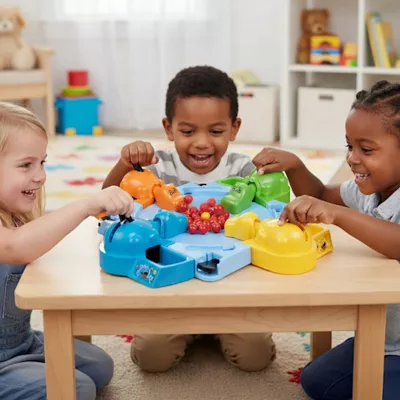 Głodne Hipcie – szybka gra zręcznościowa dla dzieci i rodziny | Rozwija refleks, koordynację i zapewnia emocjonującą zabawę