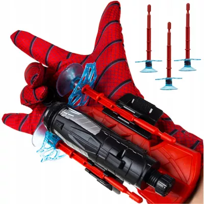 Rękawica z wyrzutnią i strzałkami – zabawka dla dzieci, rozwijająca refleks, celność i motorykę | Aktywna zabawa w domu