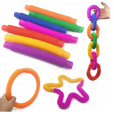 Zestaw tub i rurek sensorycznych POP XXL – zabawka edukacyjna rozwijająca motorykę, kreatywność i koncentrację