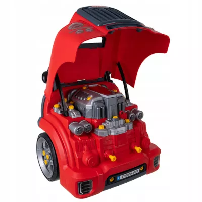 Warsztat Małego Mechanika – zestaw edukacyjny z samochodem, narzędziami i realistycznym silnikiem | Rozwój motoryki