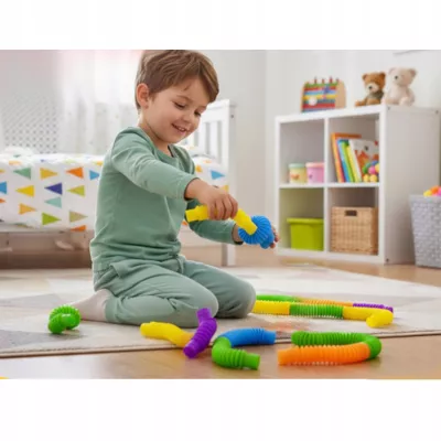 Rurki sensoryczne POP 10 szt. ✅ kreatywna zabawa, rozwój motoryki i relaks dla dzieci i dorosłych