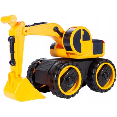 Koparka Budowlana z Napędem, Światłami i Dźwiękami – Wytrzymała Zabawka do Piasku, Ogrodu i Domu | Dla Dzieci